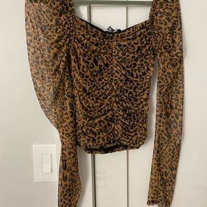 Misguided cheetah print top